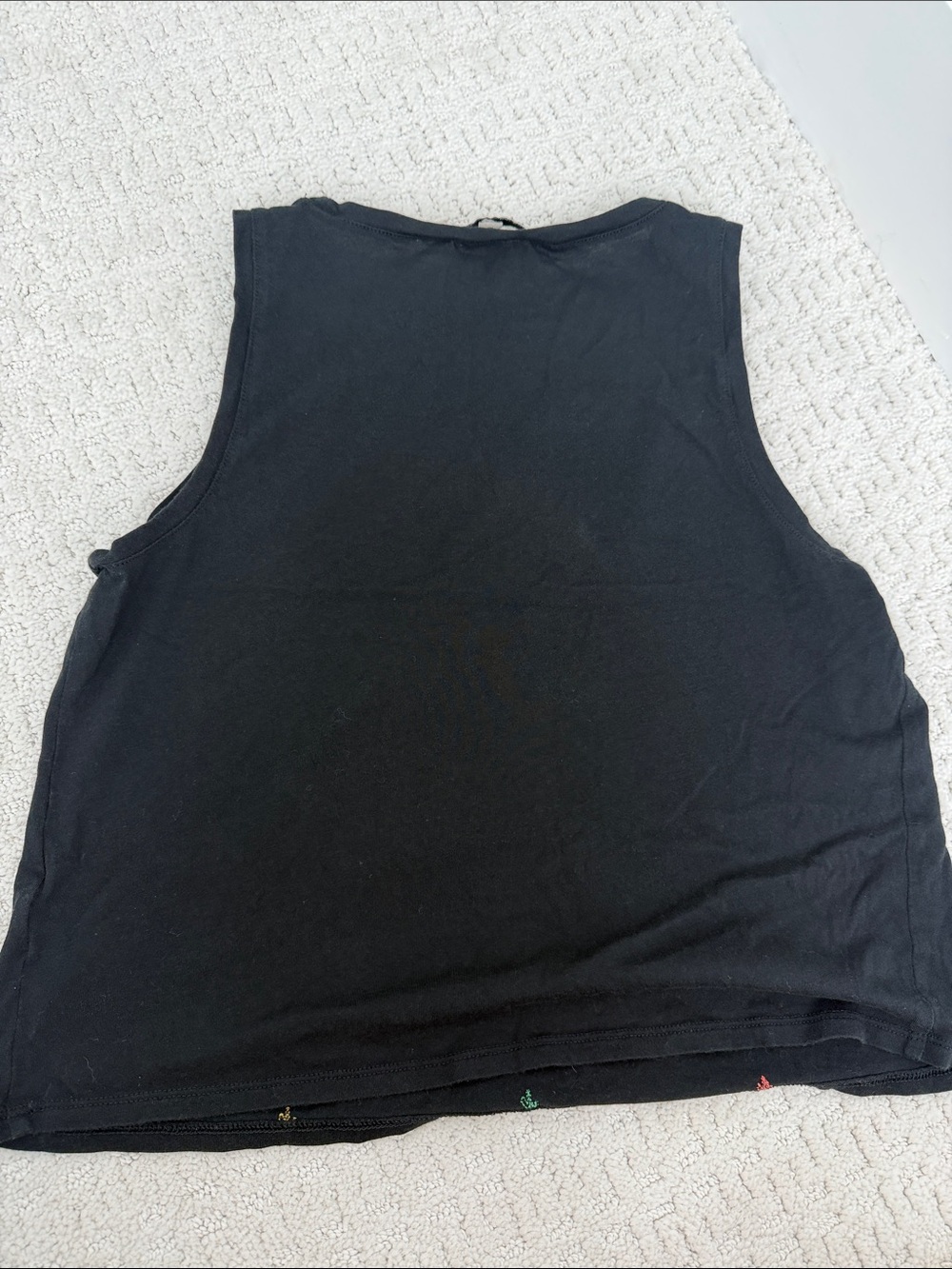 Express Black Tank Top with Multicolor Cactus Embroidery - Picture 5 of 5